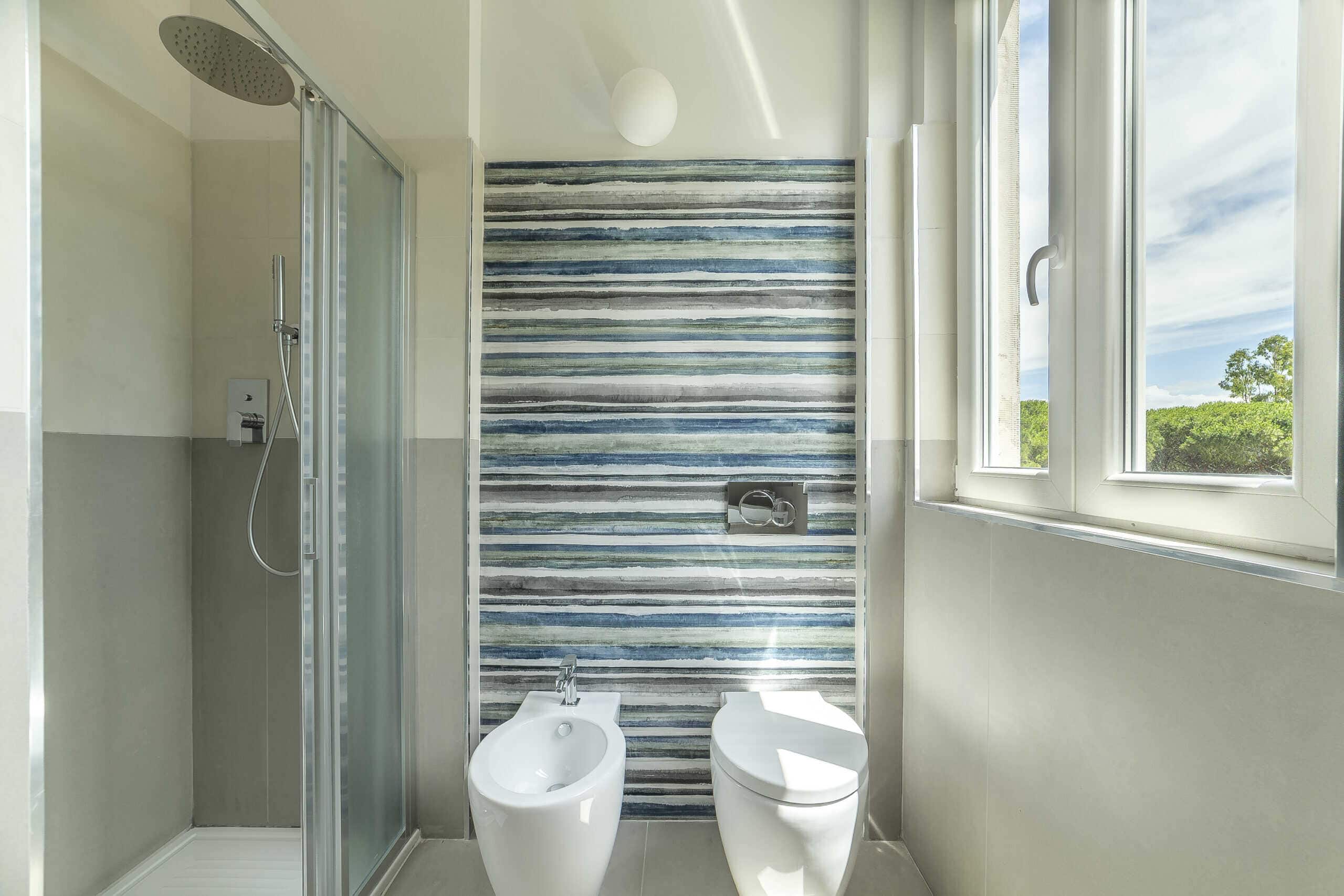 Bagno con bidet camera doppia superior Hotel Guerrini